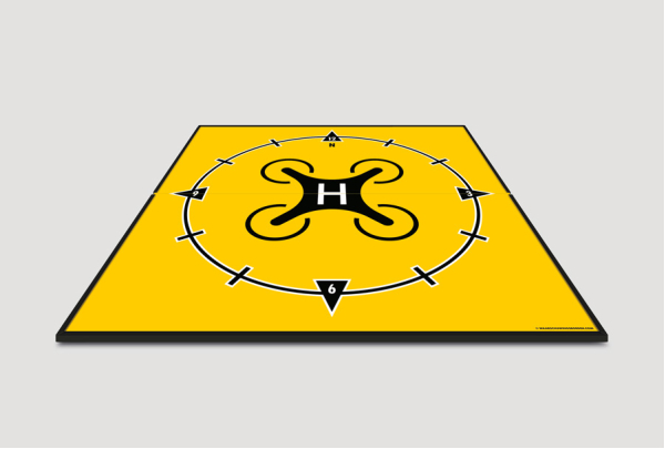Drone landing pad - Navigation Clock Direction - With Rubber Bumper