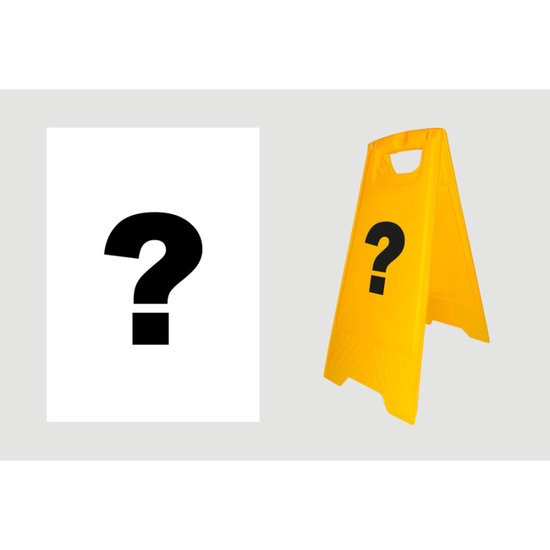 Waarschuwingsbord: A-bord Zwarte print - Naar wens door ons ontworpen (Extra borden gereduceerde prijs)