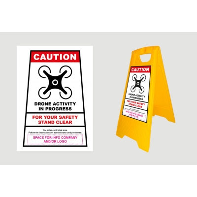 Warning Sign: Drone sign Full Colour - Personalised (UK)