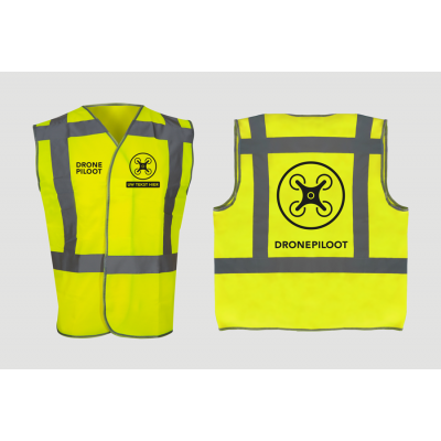 Drone vest Yellow RWS Optional text in black Size M/L (NL)