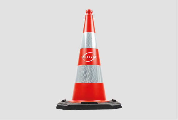 Professionele verkeerskegel 75 cm/5,5 kg - Gepersonaliseerd (Logo/beeld 1 kleur)